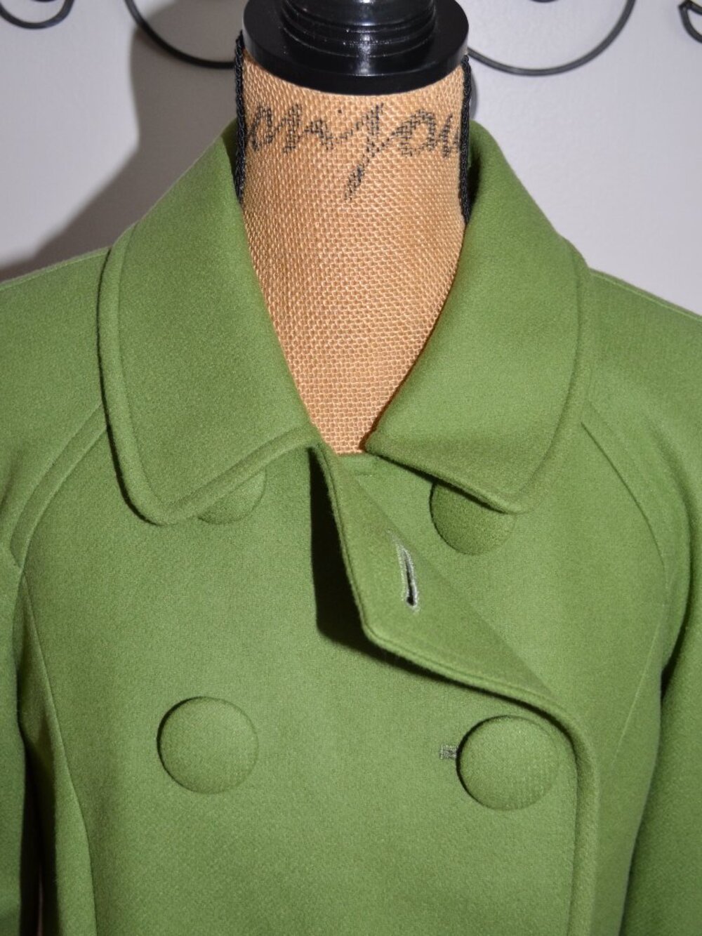 Antonio Melani Chartruese Green Wool blend Cuff detail Double breasted jacket, - Picture 6 of 11